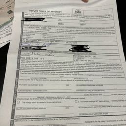 Fraudulent POA form per the DMV. Fraudulent POA form per the DMV.