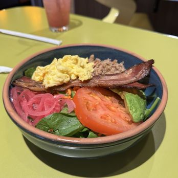 Snooze, an A.M. Eatery - $18 PROTEIN BLT BOWL: LIGHT & PROTEIN PACKED! It's not super filling since it doesn't contain any carbs, but HIGH PROTEIN, LOW CARB! - Breakfast & Brunch Near Me - Orange, California Snooze, an A.M. Eatery - $18 PROTEIN BLT BOWL: LIGHT & PROTEIN PACKED! It's not super filling since it doesn't contain any carbs, but HIGH PROTEIN, LOW CARB! - Breakfast & Brunch Near Me - Orange, California