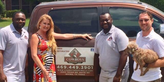 Slide of Cowboys Roofing