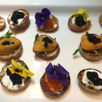 Yummy Eats - Caviar and uni on roasted potatoes - Caterers Near Me