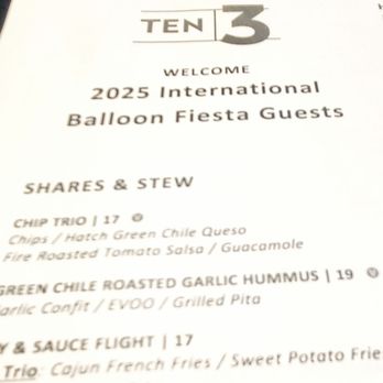 TEN 3 - New American Near Me - Albuquerque, New Mexico
