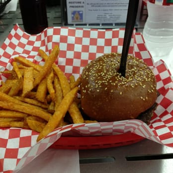 Stanton's City Bites - Bacon, mushroom & Swiss burger (minus mayo) w/sweet potato fries - Burgers Near Me - Houston, Texas Stanton's City Bites - Bacon, mushroom & Swiss burger (minus mayo) w/sweet potato fries - Burgers Near Me - Houston, Texas