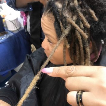 Fine Dreadlocs Natural Hair - The thinning in loc that was less than 24 hrs old. - Hair Stylists Near Me - Glendale, Arizona