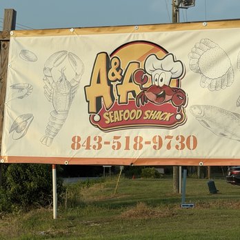 A&A Seafood Shack - Sign from the road - Seafood Near Me - Santee, South Carolina