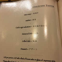 Umezushi - Tasting menu at £52 per person - menu - Japanese Near Me - Manchester, XGM