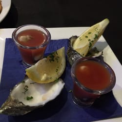 1two3 Mediterranean Dining & Lounge Bar - Bloody Mary Oyster Shots