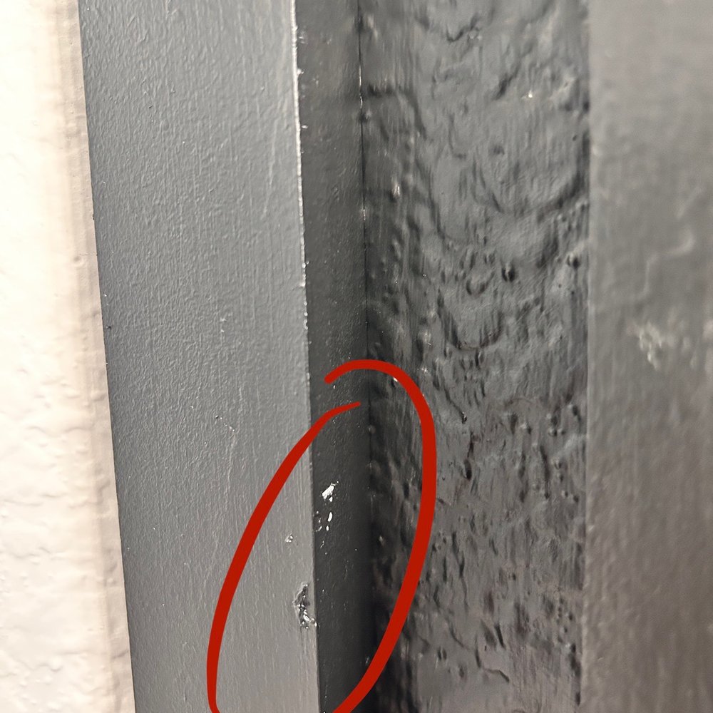 Core painters - Patches and scratches all over the wood. They never bothered to do sand paper finishing. Poor quality wood used - Painters Near Me Core painters - Patches and scratches all over the wood. They never bothered to do sand paper finishing. Poor quality wood used - Painters Near Me