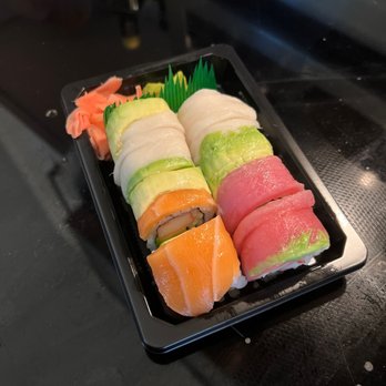 Ninja sushi - a variety of sushi on a black plate - Sushi Bars Near Me - North Palm Beach, Florida Ninja sushi - a variety of sushi on a black plate - Sushi Bars Near Me - North Palm Beach, Florida