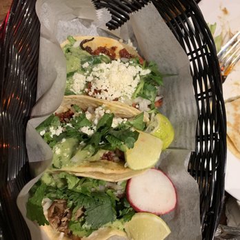 Los Cuernos - Two chorizo tacos and a brisket taco - Mexican Near Me - Jersey City, New Jersey Los Cuernos - Two chorizo tacos and a brisket taco - Mexican Near Me - Jersey City, New Jersey