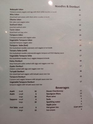 Menu photo 5 Tanuki Restaurant San Francisco, CA Menu photo 5 Tanuki Restaurant San Francisco, CA
