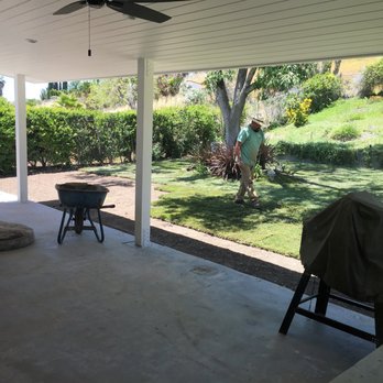 Green Pride Landscaping - Rear yard - Simon putting in the new sod. - Landscaping Near Me - Santa Clarita, California