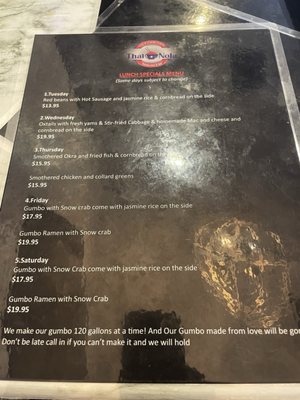 Menu photo 2 Thai Nola New Orleans, LA Menu photo 2 Thai Nola New Orleans, LA