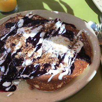 Snooze, an A.M. Eatery - Blueberry danish streusel pancakes! - Breakfast & Brunch Near Me - Gilbert, Arizona