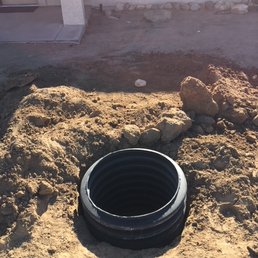 This is one of the two risers before it was fully installed with a lid. It was covered under 6" of dirt. This is one of the two risers before it was fully installed with a lid. It was covered under 6" of dirt.