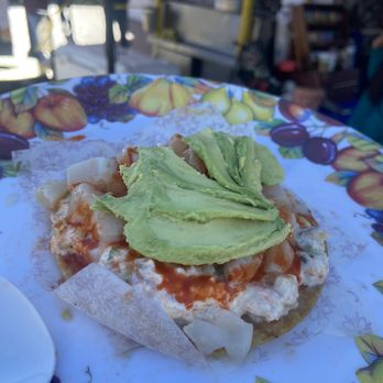 La Guerrerense - Crab/scallop tostada - Food Stands Near Me - Ensenada, BCN
