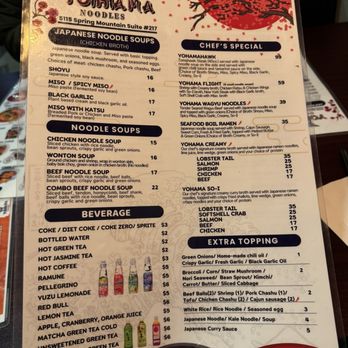 Yohama Noodles - Menu - Noodles Near Me - Las Vegas, Nevada Yohama Noodles - Menu - Noodles Near Me - Las Vegas, Nevada