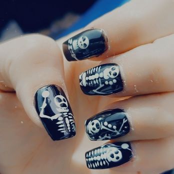 Daisy Nails - Skeleton acrylics - Nail Salons Near Me - Lancaster, California Daisy Nails - Skeleton acrylics - Nail Salons Near Me - Lancaster, California