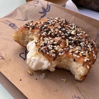 Hook And Press Donuts - Whipped cream cheese filled everything bagel donut - Donuts Near Me - Santa Barbara, California