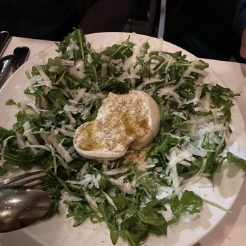 La Ciccia - Burrata with arugula (truffle and anchovy dressing) - Seafood Near Me - San Francisco, California La Ciccia - Burrata with arugula (truffle and anchovy dressing) - Seafood Near Me - San Francisco, California