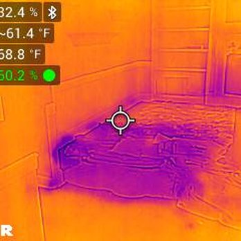 Anything Construction - This thermal image shows moisture in the hardwood flooring after a polybutylene pipe leak. - Damage Restoration Near Me - Duluth, Georgia Anything Construction - This thermal image shows moisture in the hardwood flooring after a polybutylene pipe leak. - Damage Restoration Near Me - Duluth, Georgia