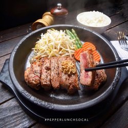 Pepper Lunch - New York Pepper Steak (w/ Rice on the side)