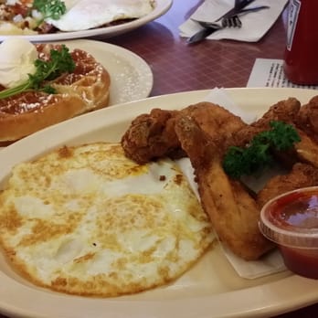 Stagecoach Restaurant - Fried chicken and waffle served with egg - Breakfast & Brunch Near Me - Sacramento, California Stagecoach Restaurant - Fried chicken and waffle served with egg - Breakfast & Brunch Near Me - Sacramento, California