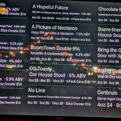 Baere Brewing Company - Current menu as of January 2023