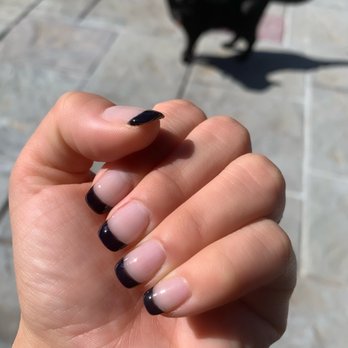 Nail Palace - I wanted something neutral for work so I picked black french tip nails and they came out just as I wanted! - Nail Salons Near Me - Burke, Virginia