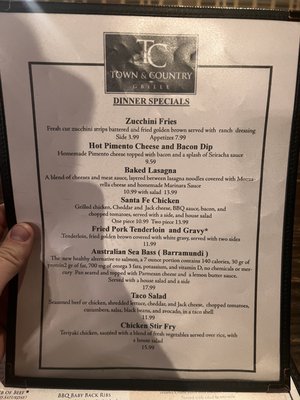 Menu photo 2 Town and Country Restaurant King, NC Menu photo 2 Town and Country Restaurant King, NC