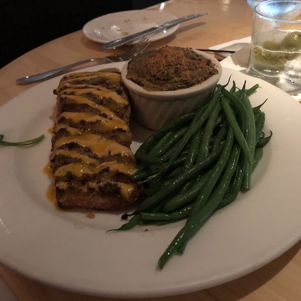 Ke'e Grill - Salmon encrusted with macadamia nuts. - Seafood Near Me - Juno Beach, Florida Ke'e Grill - Salmon encrusted with macadamia nuts. - Seafood Near Me - Juno Beach, Florida