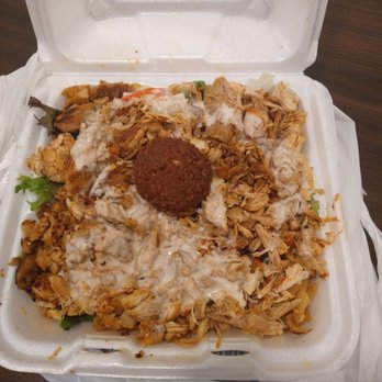 Boston Shawarma - Chicken shawarma salad (with bonus falafel!) - Middle Eastern Near Me - Boston, Massachusetts
