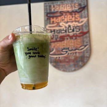 Habibi's - Vela collab passion fruit matcha - Cafes Near Me - Fullerton, California