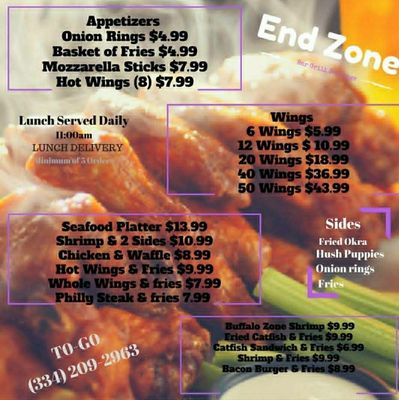 Menu photo 3 End Zone Bar Grill & Lounge Auburn, AL Menu photo 3 End Zone Bar Grill & Lounge Auburn, AL
