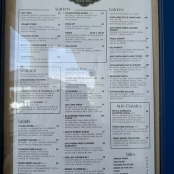 1936 Bar & Grill - Menu - American Near Me - Chesapeake Beach, Maryland