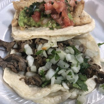 West Coast Taco Shop - Cali style Chicken Taco (top) and Classic Style Steak Taco (bottom) - Tacos Near Me - Nashville, Tennessee West Coast Taco Shop - Cali style Chicken Taco (top) and Classic Style Steak Taco (bottom) - Tacos Near Me - Nashville, Tennessee