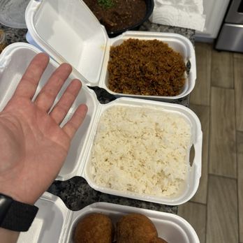 Calabash African Kitchen - Side of White Rice and Side of Jollof Rice - African Near Me - Las Vegas, Nevada Calabash African Kitchen - Side of White Rice and Side of Jollof Rice - African Near Me - Las Vegas, Nevada