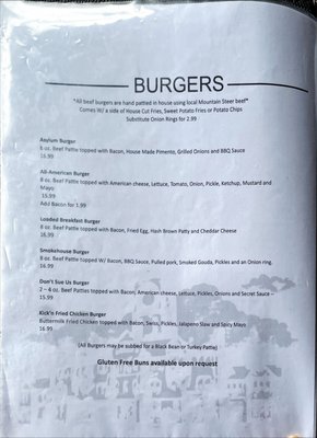 Menu photo 6 The Asylum Lewisburg, WV Menu photo 6 The Asylum Lewisburg, WV