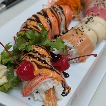 Tao Thai - Red Dragon roll. All our Sushi is made to order and hand crafted. - Thai Near Me - Wilmington, North Carolina Tao Thai - Red Dragon roll. All our Sushi is made to order and hand crafted. - Thai Near Me - Wilmington, North Carolina