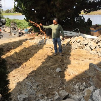 Modern Paving - Roberto finding massive roots mixed in which broke through our cement... - Masonry/Concrete Near Me - San Mateo, California Modern Paving - Roberto finding massive roots mixed in which broke through our cement... - Masonry/Concrete Near Me - San Mateo, California