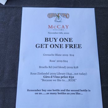 McCay Cellars - Really liked the zinfandel BOGO - Wineries Near Me - Woodbridge, California McCay Cellars - Really liked the zinfandel BOGO - Wineries Near Me - Woodbridge, California