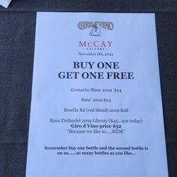 McCay Cellars - Really liked the zinfandel BOGO