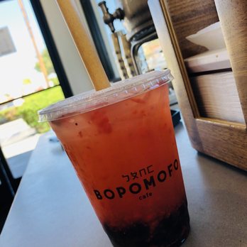 Bopomofo Cafe - Strawberry Basil Ginger Lemonade with Boba $5.75 - Bubble Tea Near Me - San Gabriel, California Bopomofo Cafe - Strawberry Basil Ginger Lemonade with Boba $5.75 - Bubble Tea Near Me - San Gabriel, California