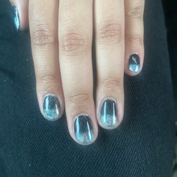 Asked for black chrome color that they have on their nail samples BUT ended up with black polish w/silver tips. Not what was asked for.