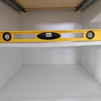Nulook Floor - Bowed shelving in brand new cabinetry - Flooring Near Me - Las Vegas, Nevada