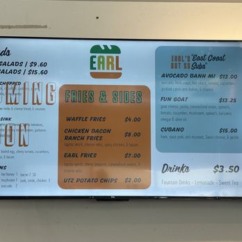 EARL Kakaako - Menu - Sandwiches Near Me - Honolulu, Hawaii
