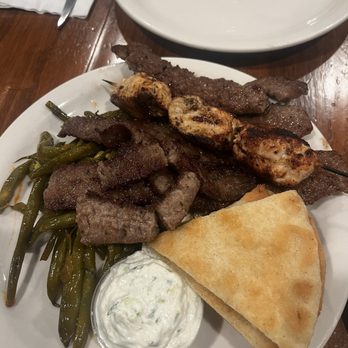 Greek House Cafe - Village Combo Dinner Plate - Greek Near Me - Simi Valley, California Greek House Cafe - Village Combo Dinner Plate - Greek Near Me - Simi Valley, California
