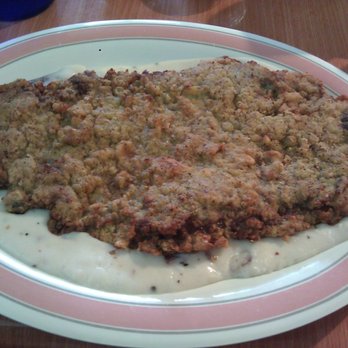 Cope's Knotty Pine Cafe - Chicken Fried Steak is huge! - Breakfast & Brunch Near Me - Bakersfield, California