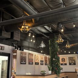 Cool decor and door to game area.