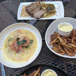 Pork, lobster, and amazing fries