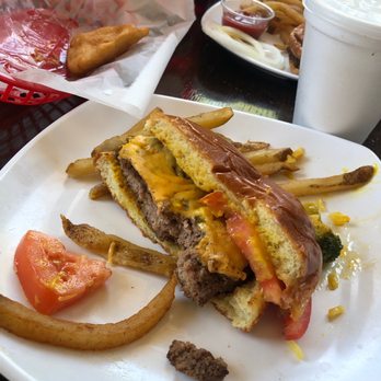 The Depot - Half of a large burger ... wonderful! - New American Near Me - Florala, Alabama The Depot - Half of a large burger ... wonderful! - New American Near Me - Florala, Alabama